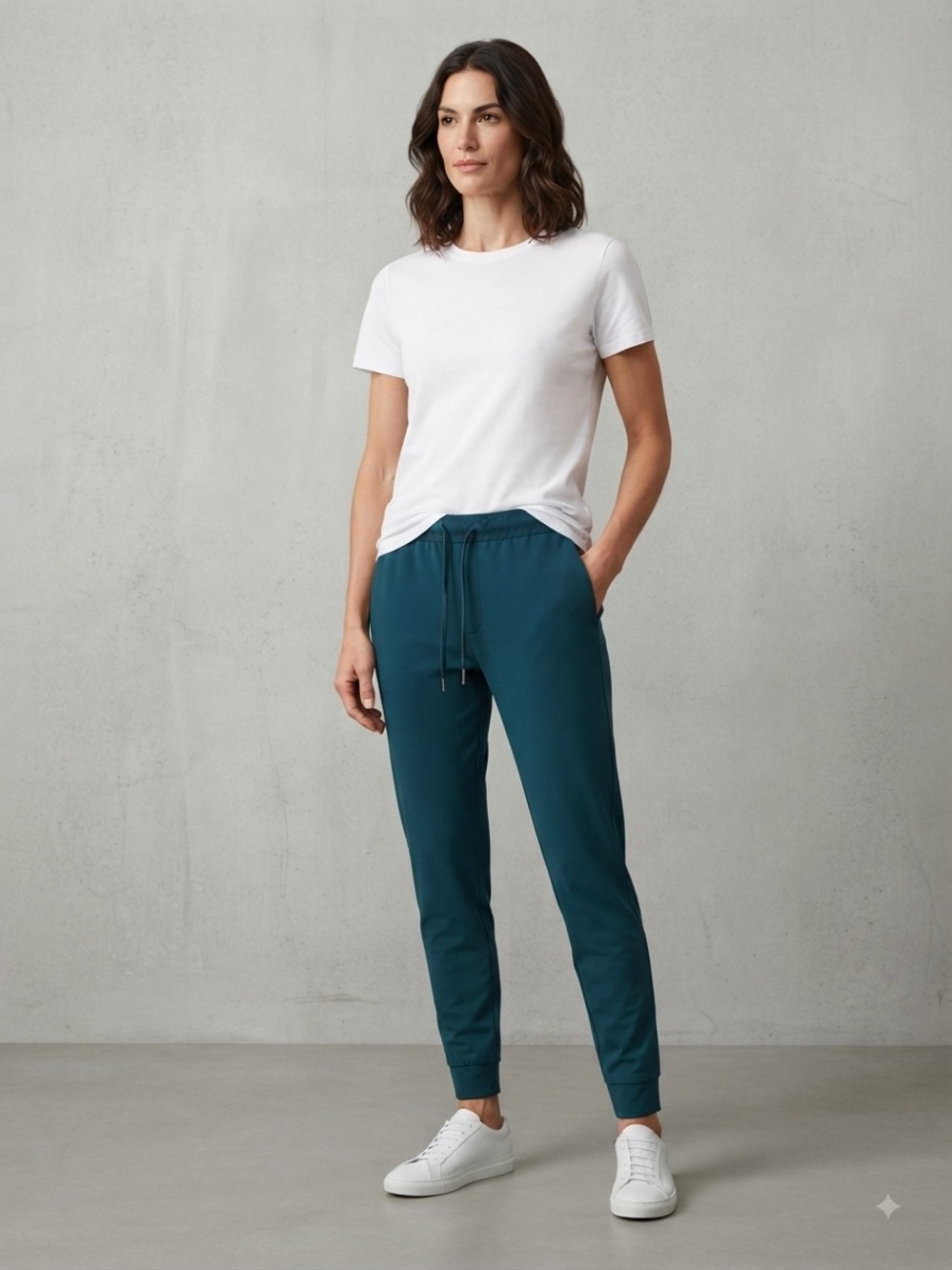 CRZ YOGA Teal Drawstring Jogger Pants